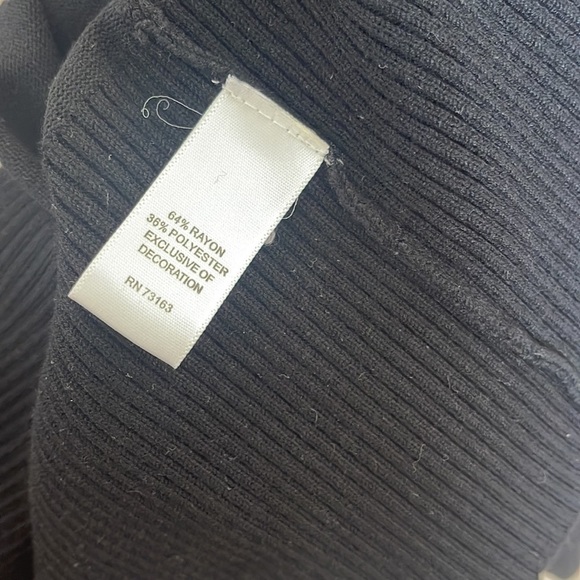 Cable & Gauge Beaded Neck Pull Over Sweater l SIZE XL - Picture 6 of 8